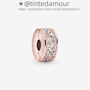 Pandora Clear Pavé Clip Charm|Pendant